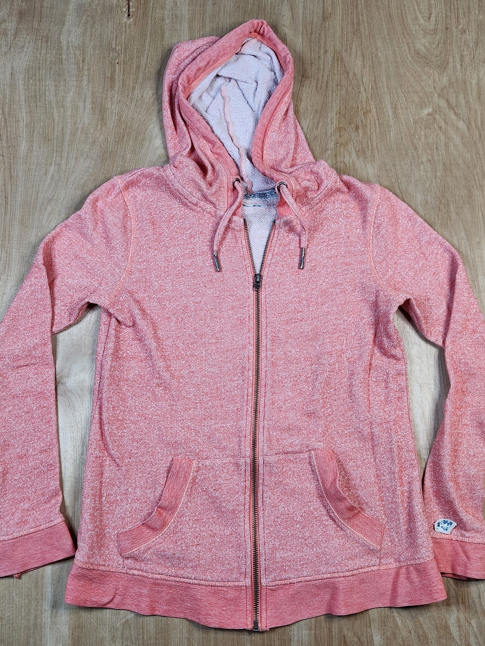 Roxy Pink Zip-Up Hoodie / Slim Fit / Retro Style